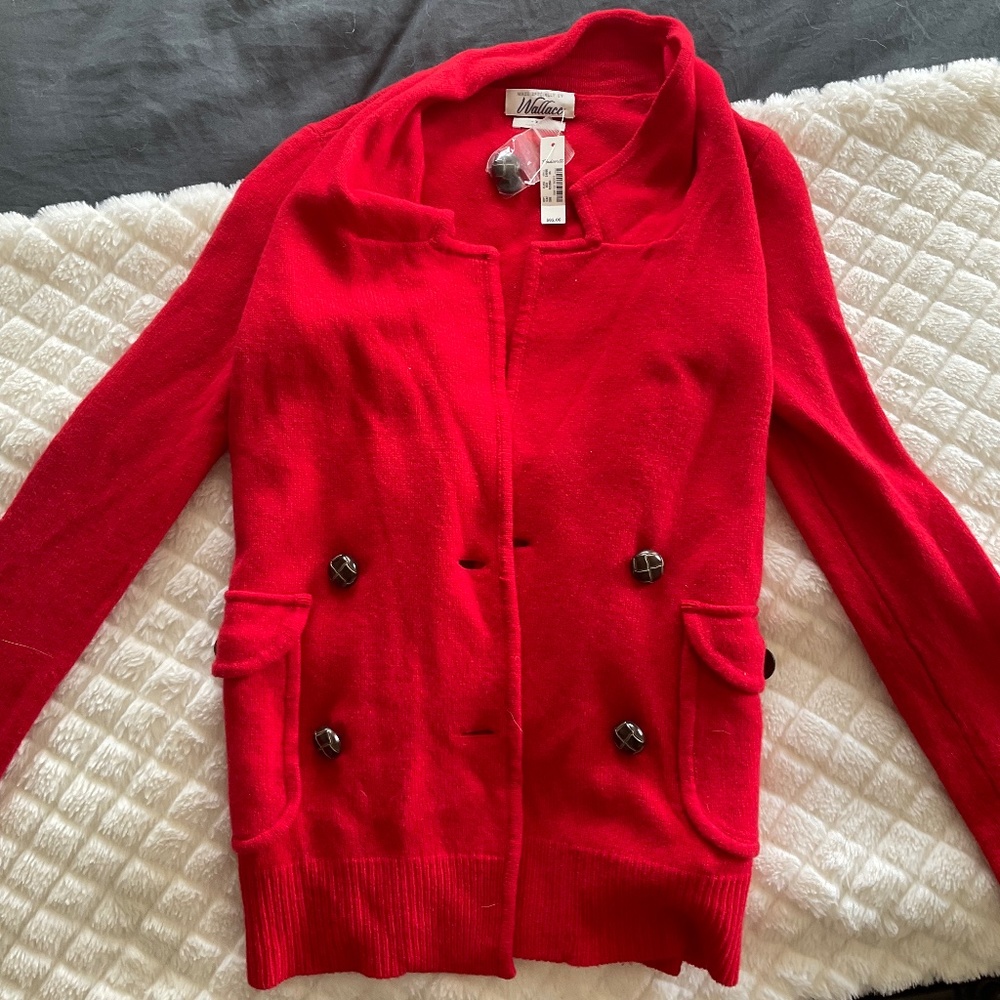 Red Madewell button up cardigan